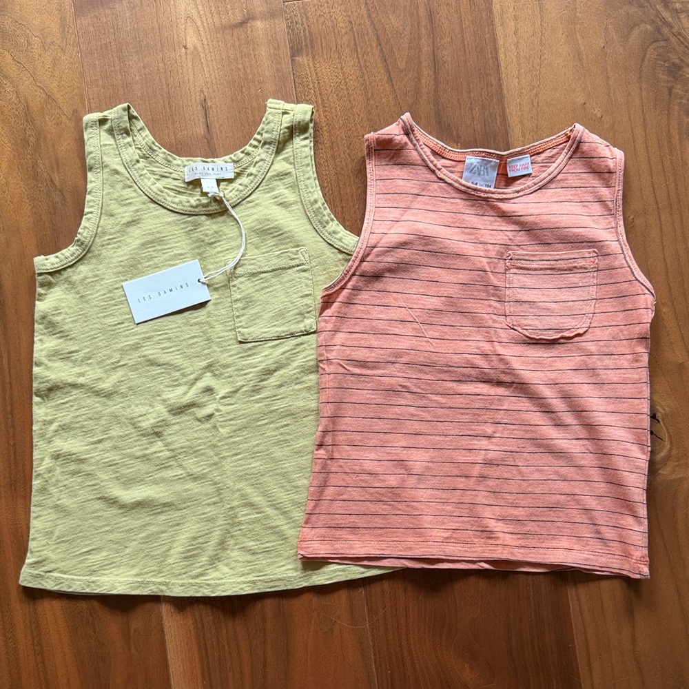 NEW / LES GAMINS Zara / Boys Kids Tank Top 2-pack / 4T